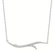 STEPHEN WEBSTER 18K White Gold Diamond Thorn Stem Necklace